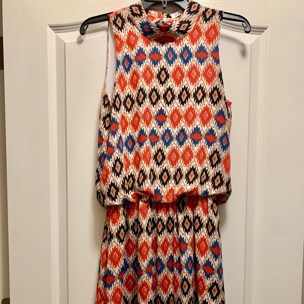 Drop-waist Sleeveless, High Neck Summer Dress